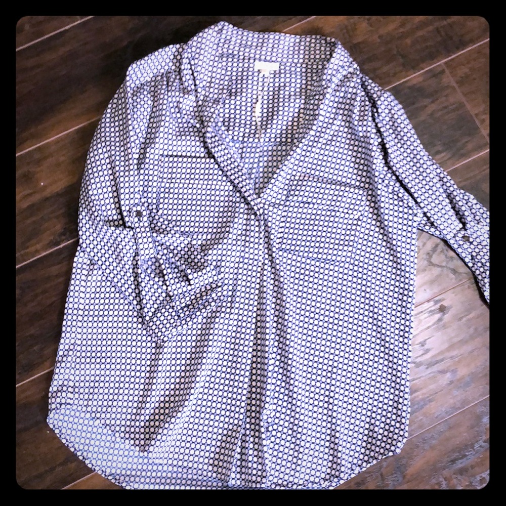 Pink and blue blouse